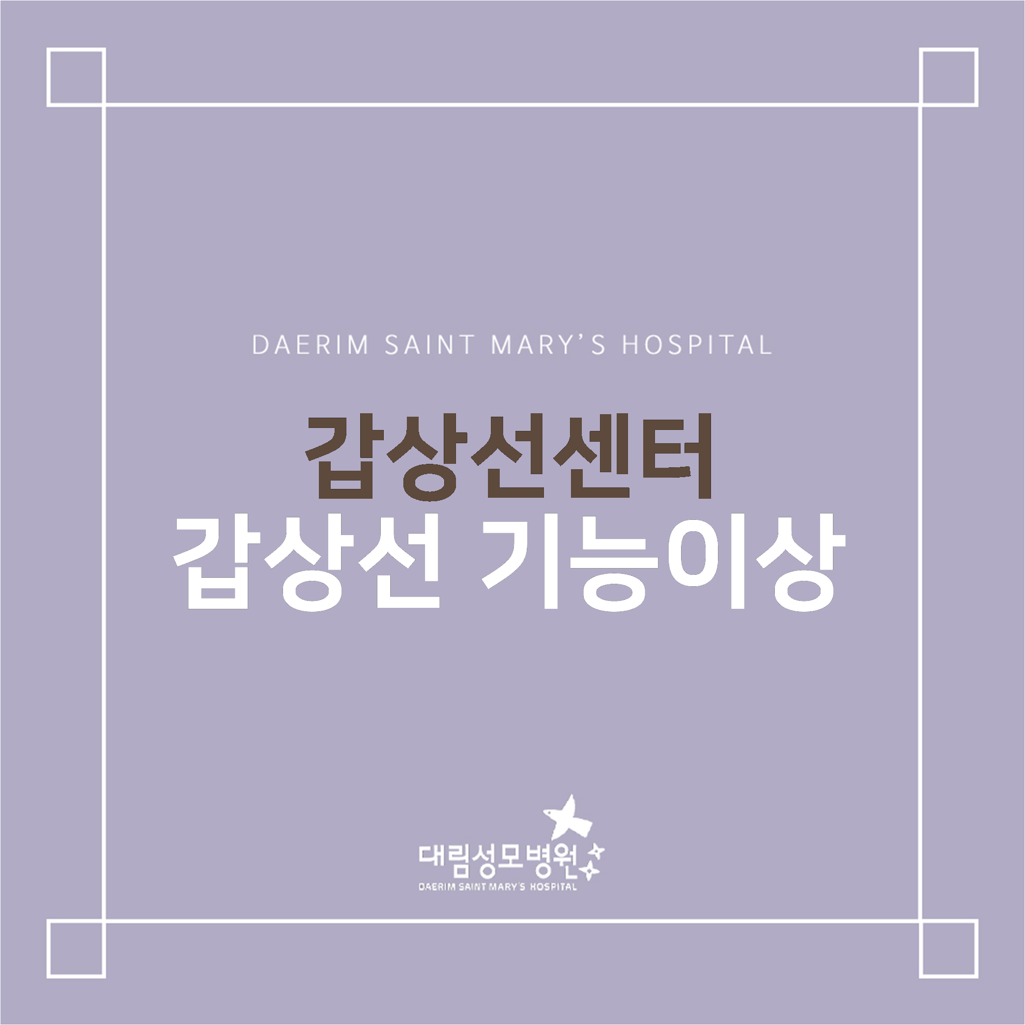 [갑상선센터] 갑상선 기능이상  