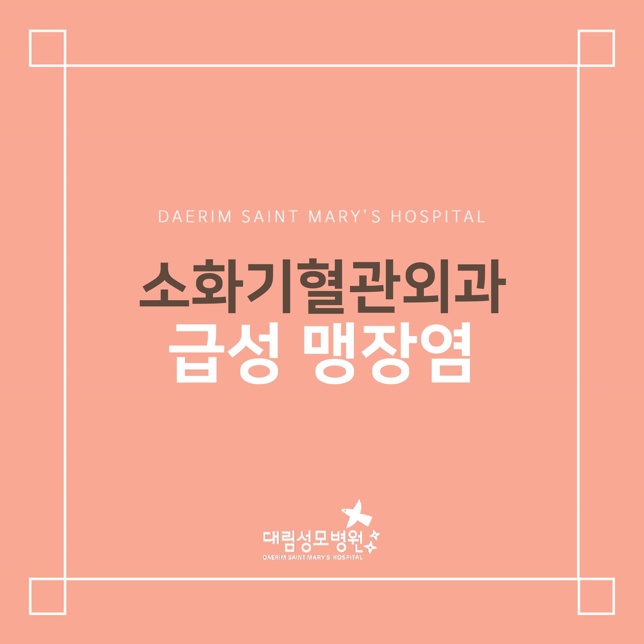 [소화기혈관외과] 급성 맹장염  